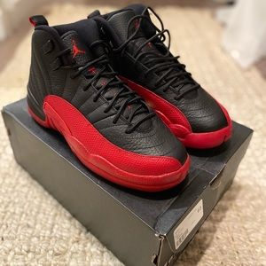 Nike Air Jordan 12 Retro Black/Red Sz 6.5Y Womens 8